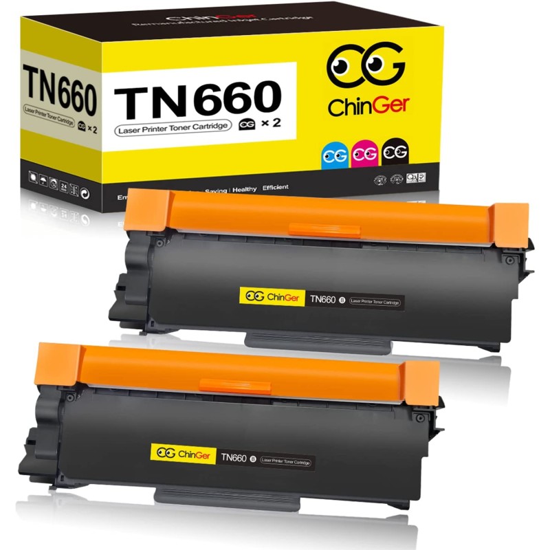 Compatible Brother TN660 Laser Printer Toner Cartridge - 2pk