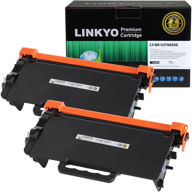 Compatible Brother TN850 Laser Printer Toner Cartridge - 2pk