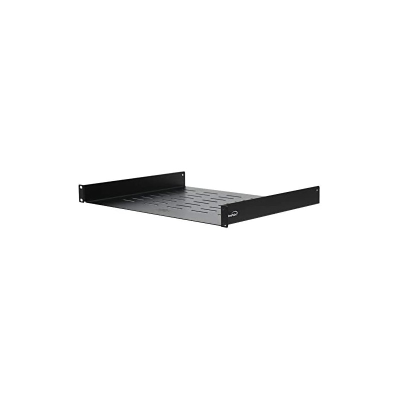 NavePoint Universal Rack Tray Vented Shelves 1U Black 14 Inches (350mm deep) No Lip