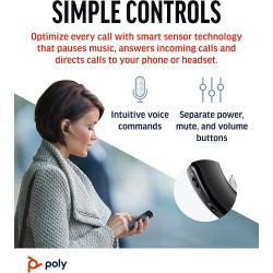 Poly Voyager Legend Wireless Headset (Plantronics) - Single-Ear Bluetooth w/Noise-Canceling Mic